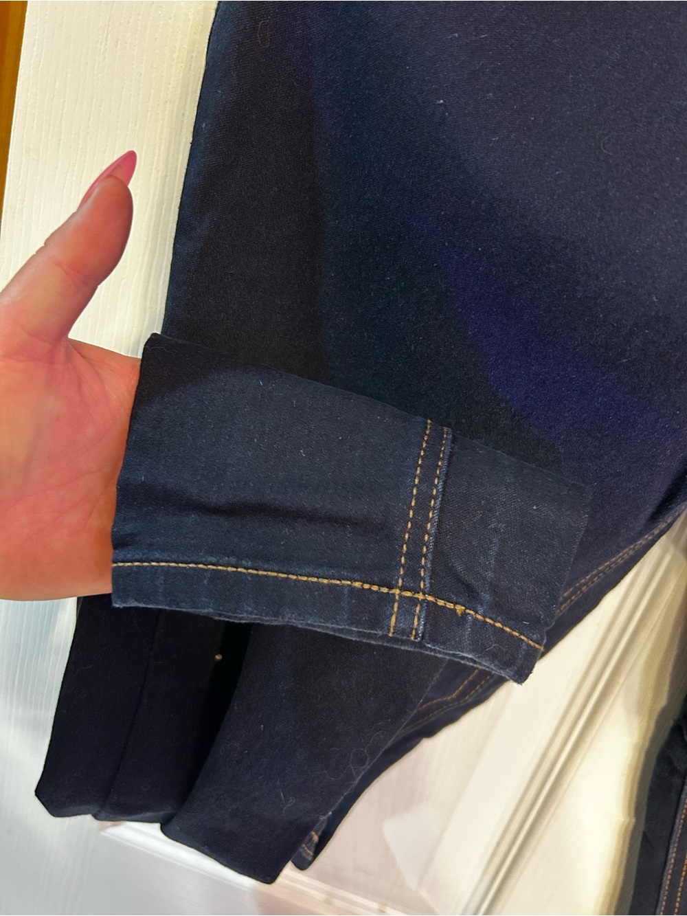 NOBO High-Rise Black Stretch Jeans with Contrast Stitching - Picture 3 of 4